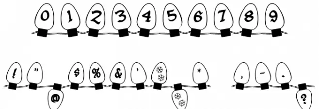 Christmas Lights Outdoor Font OTHER CHARS