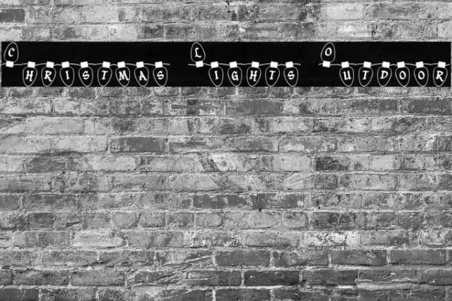 Christmas Lights Outdoor Font examples