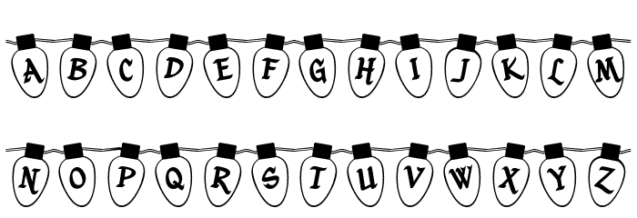 Christmas Lights Outdoor Caratteri MINUSCOLO