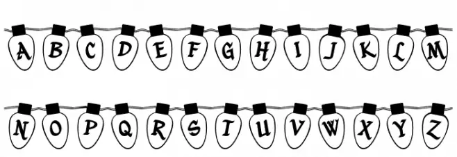 Christmas Lights Outdoor Font LOWERCASE