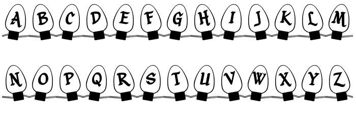 Christmas Lights Outdoor Font UPPERCASE