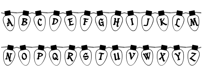 Christmas Lights Outdoor Font LOWERCASE