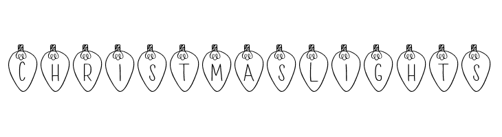 Christmas Lights  フリーフォントのダウンロード