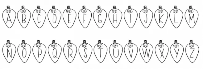 Christmas Lights 字体 大写