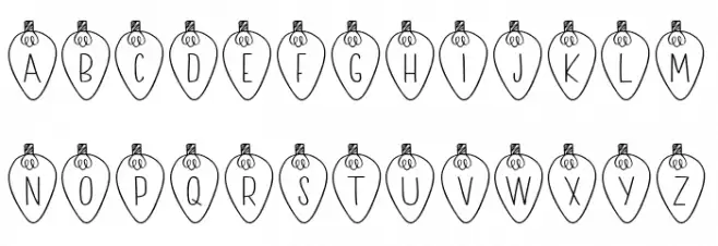 Christmas Lights خط أحرف صغيرة