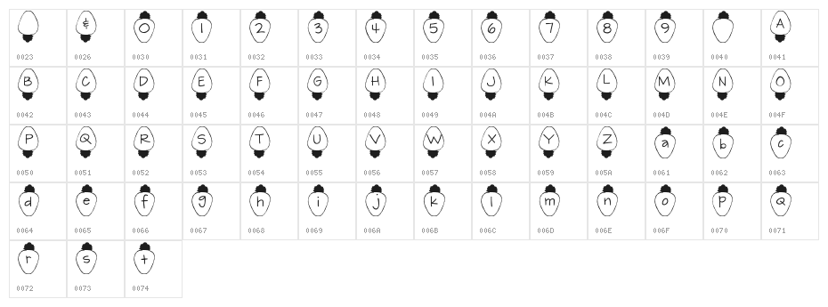 Christmas Lights Character Map