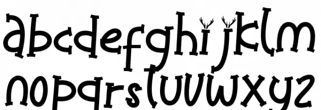 Christmas Lucky フォント 小文字