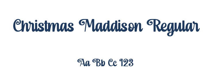 Christmas Maddison Regular Font Preview