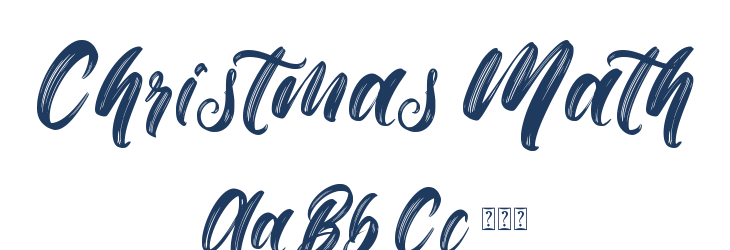 Christmas Math Font Preview