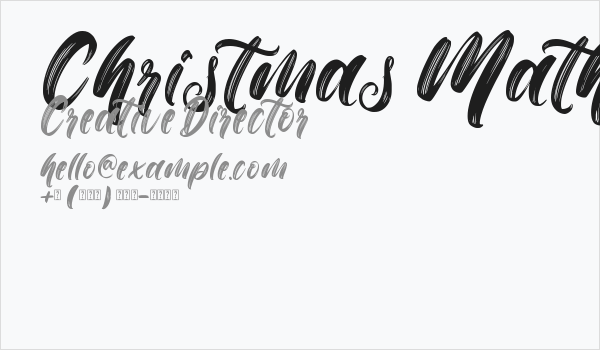 Christmas Math Business Card