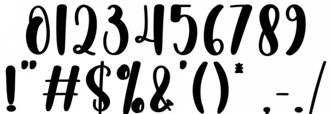 Christmas Melodies フォント その他の文字