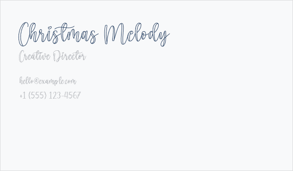 Christmas Melody Business Card
