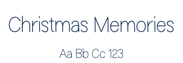 Christmas Memories Font Preview