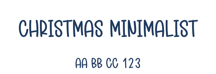 Christmas Minimalist Font Preview
