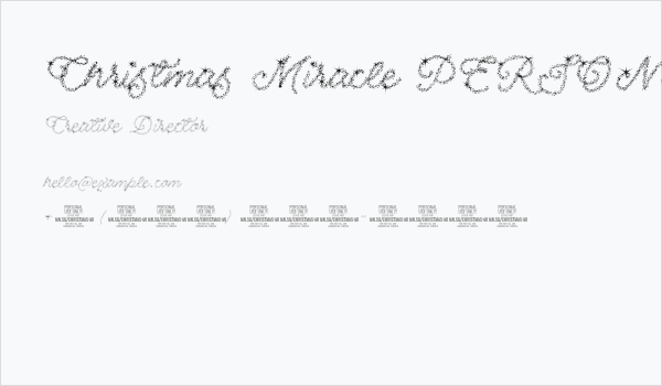 Christmas Miracle PERSONAL USE Business Card