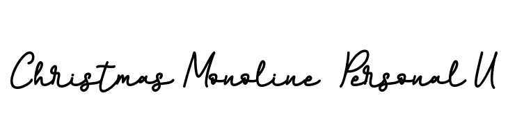 Christmas Monoline - Personal U  免费字体下载