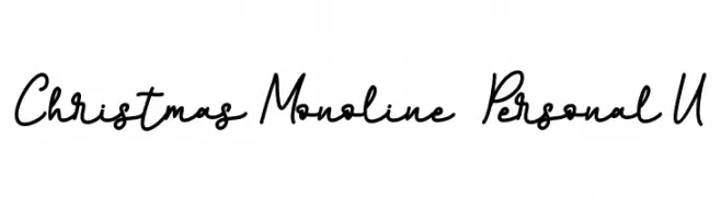 Christmas Monoline - Personal U  フリーフォントのダウンロード
