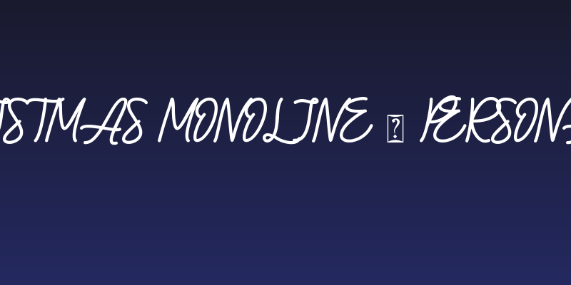 Christmas Monoline - Personal U Social Header