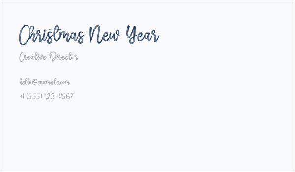 Christmas New Year Business Card