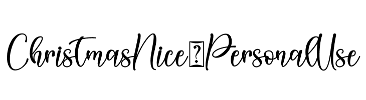 Christmas Nice - Personal Use  Frei Schriftart Herunterladen