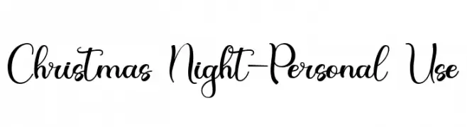 Christmas Night-Personal Use  नि: शुल्क फ़ॉन्ट्स डाउनलोड