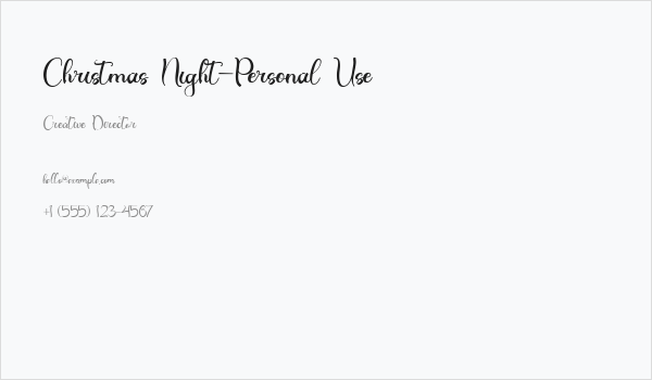 Christmas Night-Personal Use Business Card