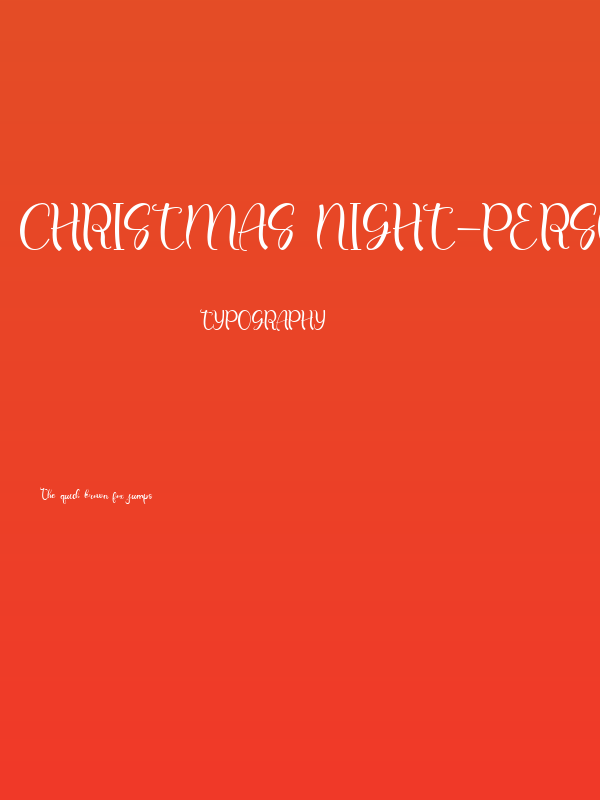 Christmas Night-Personal Use Poster