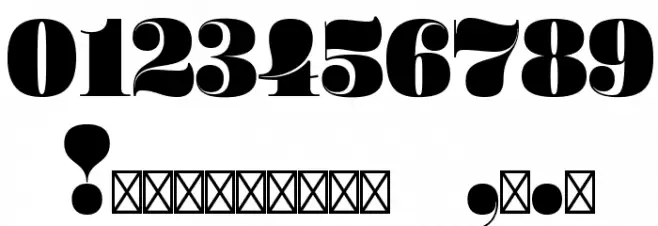 Christmas Numerals Font Alte caractere