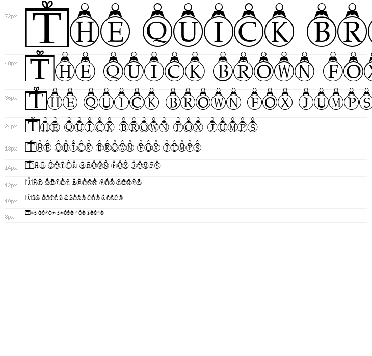 Christmas Ornaments Regular Waterfall