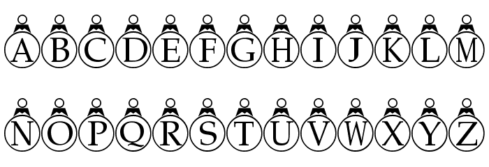 Christmas Ornaments Regular Caratteri MINUSCOLO