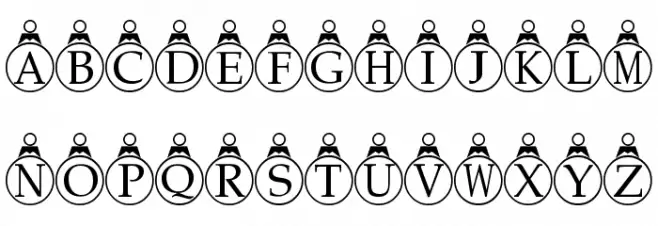 Christmas Ornaments Regular Caratteri MINUSCOLO