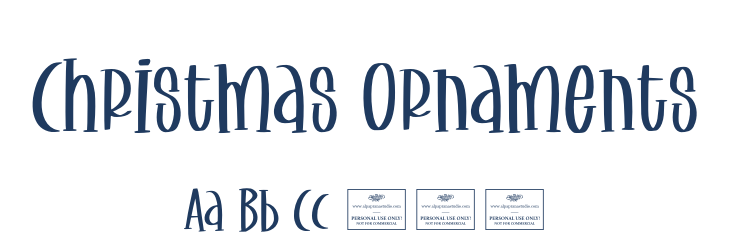 Christmas Ornaments Font Preview