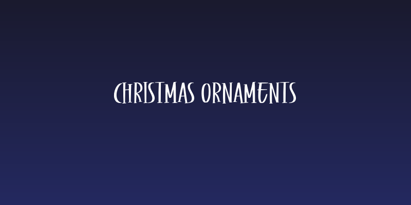 Christmas Ornaments Social Header