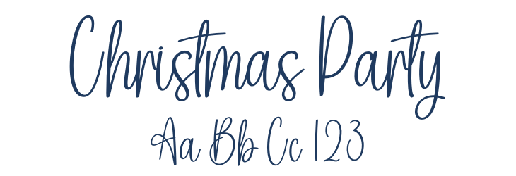 Christmas Party Font Preview