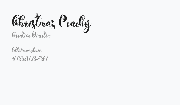 Christmas Peachy Business Card