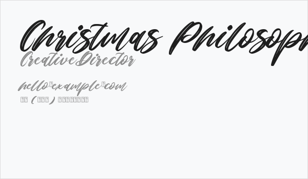 Christmas Philosopher Business Card