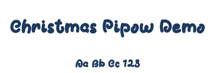 Christmas Pipow Demo Font Preview