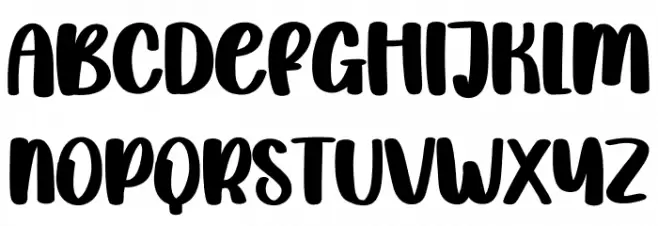 Christmas Planner Schriftart Kleinbuchstaben