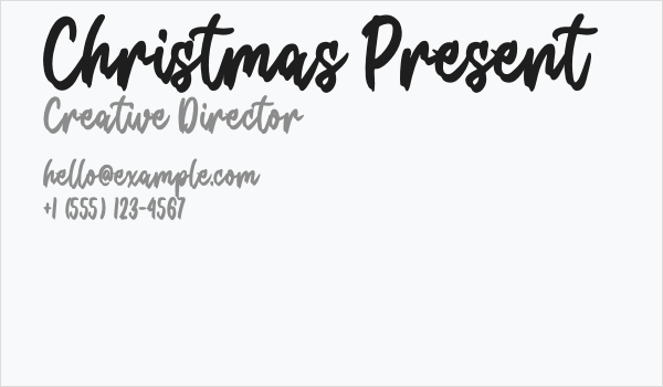 Christmas Present Business Card