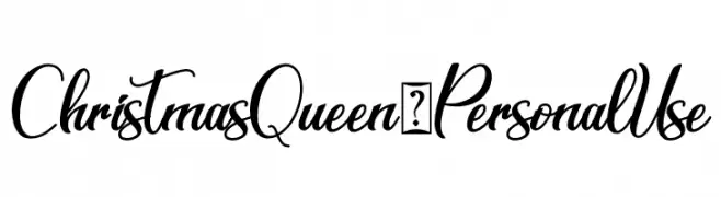 Christmas Queen - Personal Use  Frei Schriftart Herunterladen