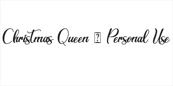 Christmas Queen - Personal Use Logo