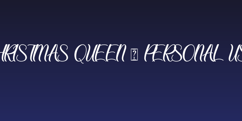 Christmas Queen - Personal Use Social Header