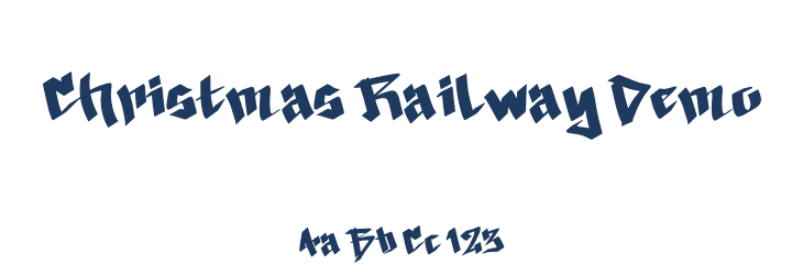 Christmas Railway Demo Font Preview