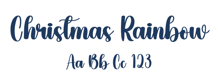 Christmas Rainbow Font Preview