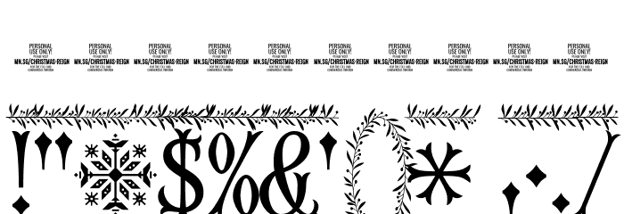 Christmas Reign Deco PERSONAL Font OTHER CHARS
