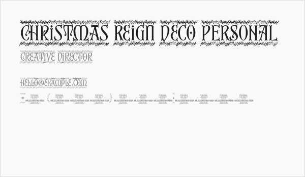 Christmas Reign Deco PERSONAL Business Card