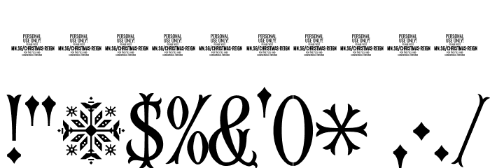 Christmas Reign PERSONAL Font OTHER CHARS