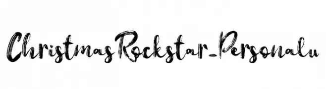 Christmas Rockstar - Personal u  Fuentes Gratis Descargar