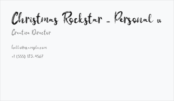 Christmas Rockstar - Personal u Business Card