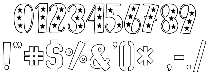 Christmas STARS Font OTHER CHARS